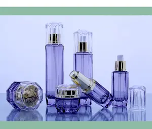 زجاجات زجاجية فارغة مخصصة لمنتجات التجميل والعناية بالبشرة زجاجات غسول بتقنية الطباعة الحرارية