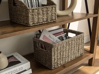 Panier à linge en jute tressé, panier à linge pop-up en maille, rangement unique pour bonbons, paniers en bois verticaux à 3 niveaux, petit panier en bois, cadeau indien