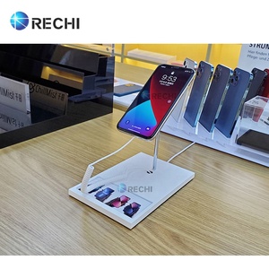 RECHI Retail Système d'alarme de sécurité Affichage de sécurité autonome <span class=keywords><strong>pour</strong></span> téléphone portable Support sécurisé antivol avec chargeur sans fil - Product Image 3