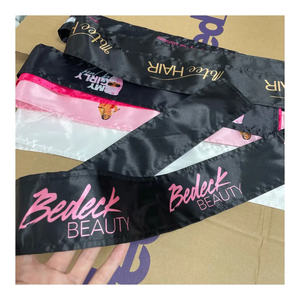 Venta al por mayor Borde de seda bufanda satén Diadema con seda <span class=keywords><strong>Ahir</strong></span> gorros accesorios suaves para el cabello diademas para mujeres - Product Image 2