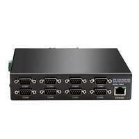 Convertidor DIEWU de 8 Puertos RS232 RS485 RS422 a Ethernet TCP/IP, Servidor de Dispositivos Seriales Múltiples, Interruptor, Puerta de Enlace Modbus