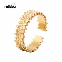 Bague de pression réglable en acier inoxydable, élégante et tendance, pour l'index