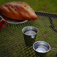 Mini tasses de camping portables en acier inoxydable 304, verres à shot d'extérieur avec pochette de rangement, 70ml, 4 pièces