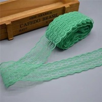Dentelle non extensible à double bordure de 4,5 cm, accessoires de couture DIY pour vêtements, rideaux, housses de canapé