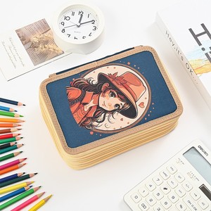 Sac de rangement scolaire en tissu grande capacité à 4 tiroirs, 72 couleurs, nouveauté 2025, pour fournitures scolaires et crayons, vente en gros transfrontalière - Product Image 4