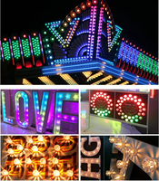 12V Cabochon Led Point Light 60mm 5050 RGB Étanche 24v Led Ampoule Avec Profil En Aluminium Amusement Ride Led Pixel Point Light