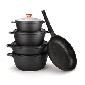 रसोई सामान सेट Cookware एल्यूमीनियम Cookware सेट बर्तन और धूपदान गैर छड़ी Cookware सेट