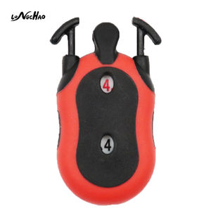 <span class=keywords><strong>Mini</strong></span>-<span class=keywords><strong>golf</strong></span> portable 2 en 1 léger en plastique avec logo personnalisé jaune rouge noir avec porte-clés - Product Image 3