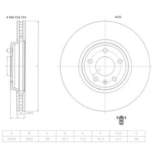 Prix <span class=keywords><strong>de</strong></span> gros Disques <span class=keywords><strong>de</strong></span> <span class=keywords><strong>frein</strong></span> <span class=keywords><strong>avant</strong></span> <span class=keywords><strong>de</strong></span> haute qualité pour <span class=keywords><strong>Bosch</strong></span> pour Audi OE : 8K0615301 A4GD615301 Authentique d'origine - Product Image 2