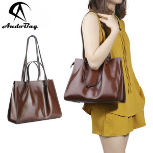 Bolso Tote de Cuero Vacuno Genuino AndoBag para Mujer, Bolso de Mano de Gran Capacidad, Elegante Bolso de Hombro para Oficina y Uso Diario 3227 - Product Image 1