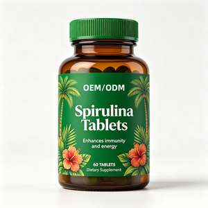 Tabletas de Espirulina OEM/ODM, 60 Unidades, Suplemento para la Inmunidad de Adultos, Antioxidante, Desintoxicante y para la Salud Intestinal - Product Image 1