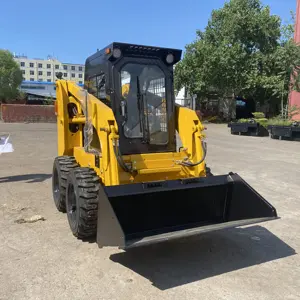 TOHO Pemuat Skid Steer Mini Tugas Berat, Pemuat Skid Steer Mini Tugas Berat Terbaik dengan Sikat Grapple Tunggul