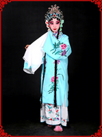 Costume d'opéra chinois pour femme, tenue de danse à manches aquatiques, cape de scène Yu, vêtements de performance pour filles en polyester et rayonne