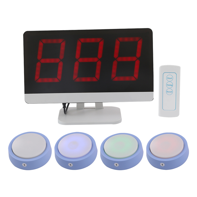 Quiz Answer Game Buzzer System 4 Color States 3 Answer Modes for Classroom Competition Family Games Answer Buzzer