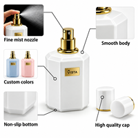 Vente en gros de flacons de parfum en verre blanc mat personnalisés avec pulvérisateur et marquage à chaud 30ml/50ml/100ml Marque VISTA