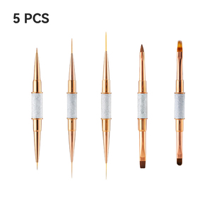 Pinceau à ongles multifonctionnel personnalisé avec logo, poils en nylon, manche en métal, outil de peinture au gel et de dessin pour salons de manucure - Product Image 3