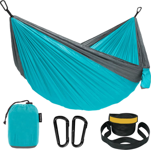 Portable extérieur Double sangle hamac lit Durable <span class=keywords><strong>toile</strong></span> optimale sport Camping <span class=keywords><strong>moustiquaire</strong></span> Parachute corde confortable voyage - Product Image 1