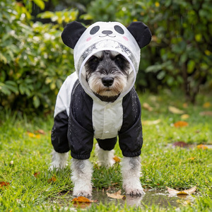 PETCIRCLE Pet Circle Nouveautés printemps/été : Mignons imperméables à motifs de dessins animés pour chats et chiens - Panda - Product Image 3
