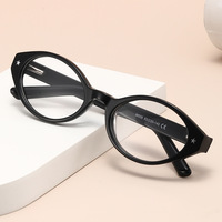 Lunettes d'ordinateur ovales transparentes tendance pour femmes, style œil de chat, anti-lumière bleue, verres optiques plats, protection oculaire