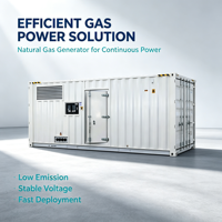 Groupe électrogène silencieux conteneurisé au gaz naturel 200-2000 kW, biogaz, GNL, ATS, démarrage automatique, plan d'alimentation industriel en conteneur