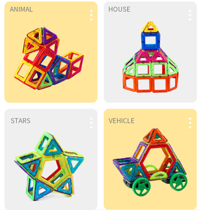 מגנטי בלוקים מכירה לוהטת חינוכיים מגנטי אריחי אבני בניין פלסטיק בניית צעצועים לילדים - Product Image 4