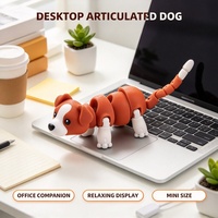 Jouets pour chiens miniatures en peluche courte imprimés en 3D multicolores, modèle de chiot réaliste à articulations mobiles, microscopique, vente chaude transfrontalière