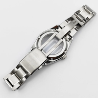Nouveau boîtier de montre de plongée 5ATM en acier inoxydable 316L de 40 mm compatible avec les mouvements NH34 NH35 NH36, cadran de 33 mm 33,5 mm, verre saphir