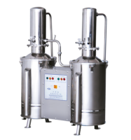 Distillateur d'eau à double distillation en acier inoxydable 304, conception à double chambre, tube de condenseur sans soudure, chauffe-eau à immersion en cuivre