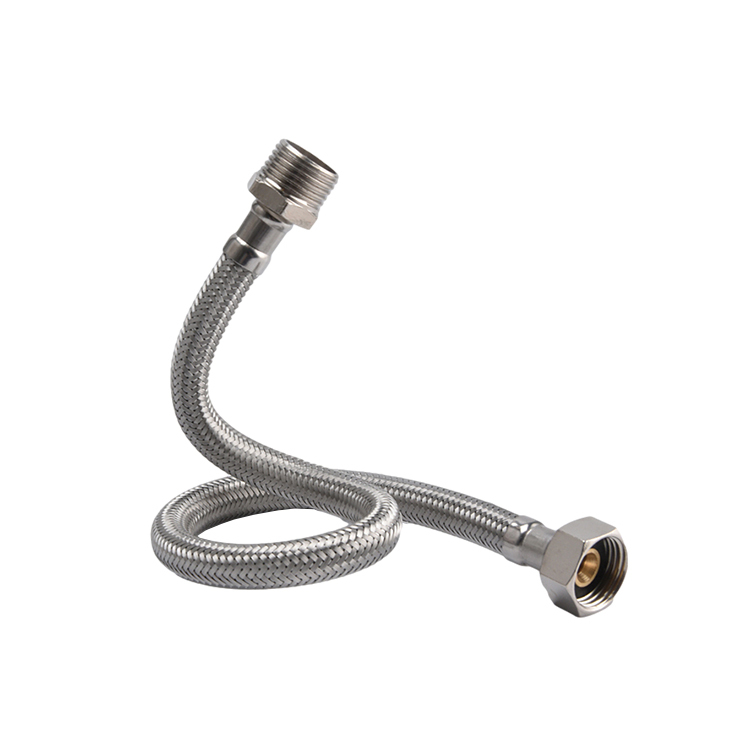 Professionnel Argent Standard Fil En Acier Inoxydable Tressé Tuyau Flexible D'eau
