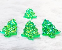 17x23mm Vert Transparent Arbre De Noël Colle sur Vêtement et Flatback Strass Colle sur Boucle D'oreille Comme Décoration Vente Chaude