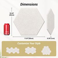 ZhenFornos 12'li Paket Yüksek Yoğunluklu Altıgen Akustik Paneller 30x25x1 cm NRC 1.1 Ses Emici Yapışkanlı Modern Stüdyo Ofis