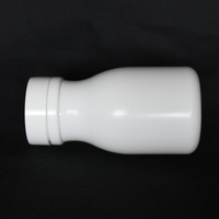 Bouteille en plastique HDPE blanche de 100ML pour pilule, capsule, vitamine, bouteille vide avec bouchon à vis, logo et couleur personnalisés de haute qualité