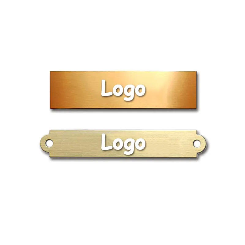 Дизайн с гравировкой фирменного наименования на заказ Металлический Логотип Этикетка для одежды металлическая мебельная этикетка