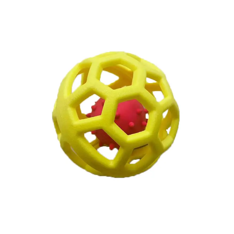 Wholesale Pet Hollow Ball Toys Tpr Plastic Rubber Ball Bells Pet Toy Balls