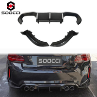 Difusor Trasero de Fibra de Carbono Seca TAKD, Kit de Carrocería, Difusor Inferior de Parachoques con Alerón Lateral para BMW F87 M2 M2C 2016-2021
