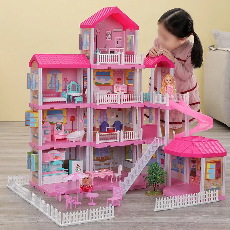 Fashion Dream House Toys, Building Pretend Play Doll House Sets For Girls Kids Birthday Gifts/