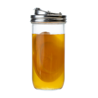 Couvercles pour bocaux Mason à large ouverture de 86 mm en acier inoxydable de qualité alimentaire, pour café, jus et boissons