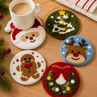Ensemble de sous-verres capitonnés absorbants pour une décoration festive de luxe faite à la main, protection fonctionnelle de table, cadeau idéal pour la maison