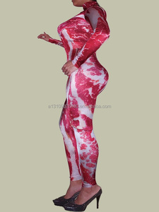 Costume de scène imprimé à rayures pour femme, costume de fête, bar, Halloween - Product Image 4