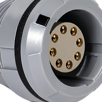 Connecteur circulaire Push-Pull série P BEXKOM, 6 broches, prise droite, laiton plaqué or, boîtier PC, qualité médicale, faible coût