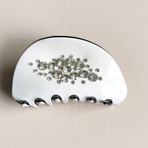 Pince à cheveux en acétate élégante et brillante avec strass en diamant, accessoires capillaires en cristal pour l'industrie lourde française - Product Image 4