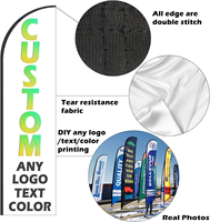 Drapeau de plage publicitaire extérieur, bannière en forme de plume, kit de drapeau de plage personnalisé avec impression pour activités promotionnelles