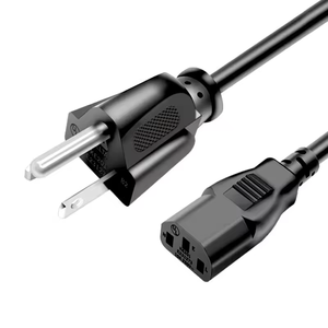 Câble d'alimentation CA noir IEC C13 vers 3 broches US, 250V 10A, NEMA 5-15P vers connecteur IEC, câble 3 fils, rallonge d'alimentation pour ordinateur, 1,8m - Product Image 1