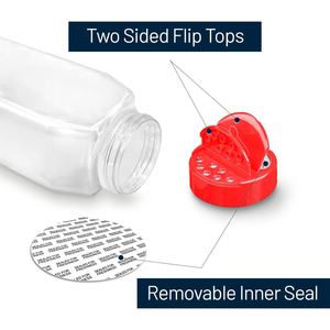 Hot Sale PET Plastic 500ml Butterfly Cap Screw Top <b>Square</b> <b>Spice</b> Seasoning Shaker Canned Food <b>Jar</b> - Product Image 3
