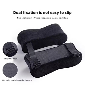 Coussinets d'accoudoir ergonomiques en mousse à mémoire de forme, 2 pièces, coussinets d'accoudoir incurvés pour chaise de jeu, pour soutien du coude et de l'avant-bras, amovibles et lavables - Product Image 2