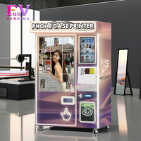 Mesin Cetak Casing HP Otomatis Profesional Terlaris Funvending I3200 Print Head CMYK+W Warna Kustom