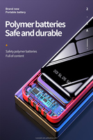 RUNCEIN Power Bank portabel 4 In 1, pengisi daya portabel 20000mAh layar LED 10000mAh Power Bank baterai eksternal untuk ponsel