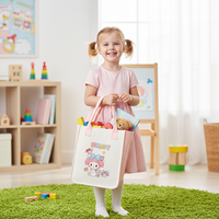 Sacs fourre-tout en feutre personnalisés pour enfants, durables, portables, réutilisables, pour le shopping, les voyages, les cadeaux, avec poignées robustes