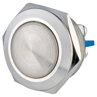 Interrupteur à bouton-poussoir momentané à verrouillage en métal étanche IP67 de 16 mm pour démarrage de voiture électronique