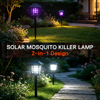 Repelente Solar de Mosquitos, Luz UV Duradera para Exteriores, Jardín, Césped, Camino Eléctrico para Matar Mosquitos, Lámpara de Luz Solar